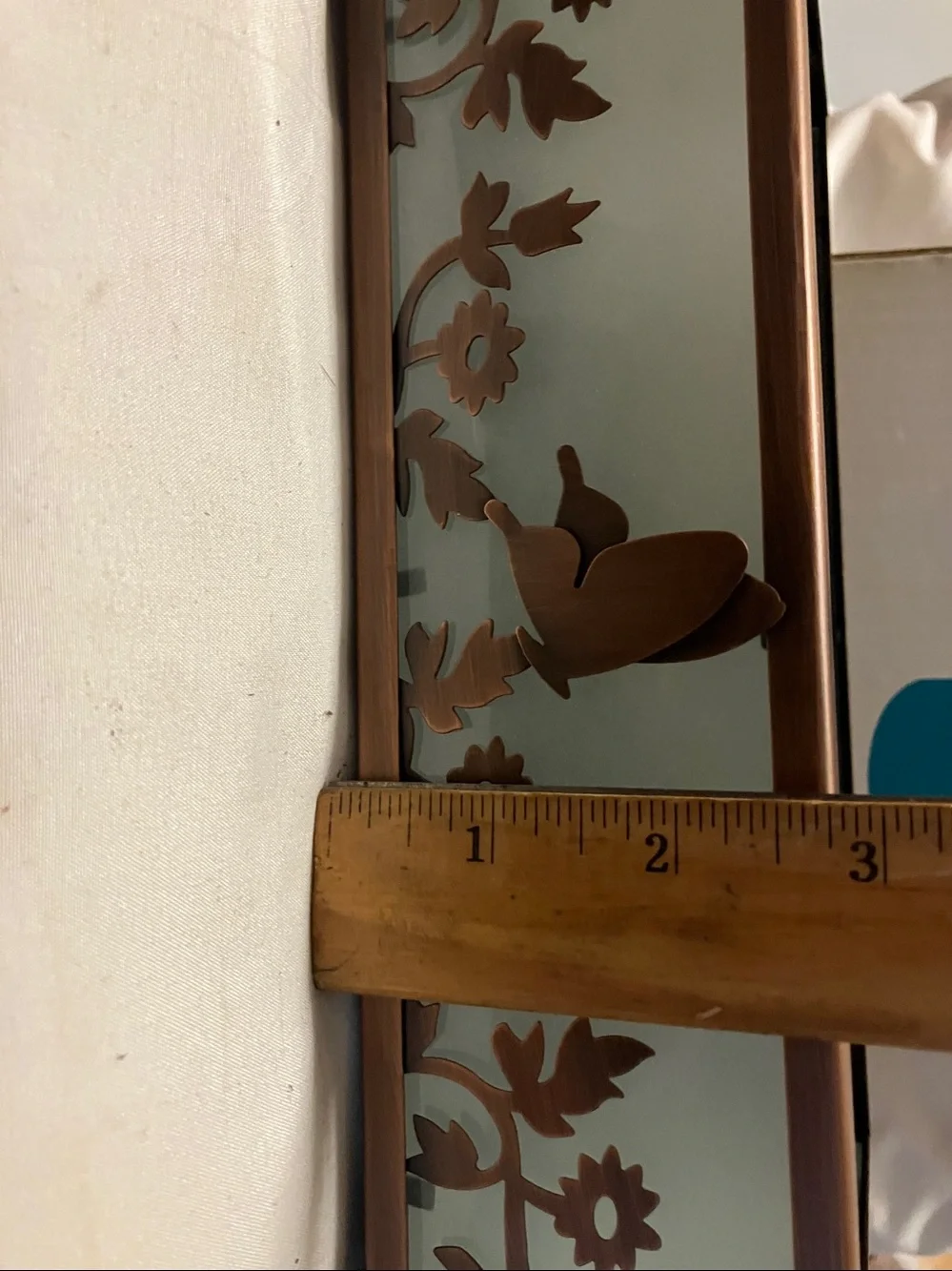New Partylite.  Copper n frosted glass large. 12”-6”-3” pillar candle holder